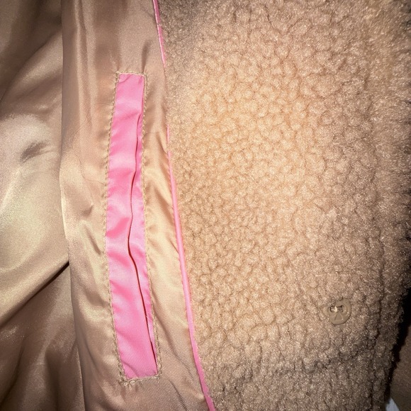 Kate Spade Faux Fur Sherpa Point Collar Long Sleeve Single Breasted Wool Coat XL - Picture 8 of 9